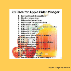 20 uses of apple cider vinegar