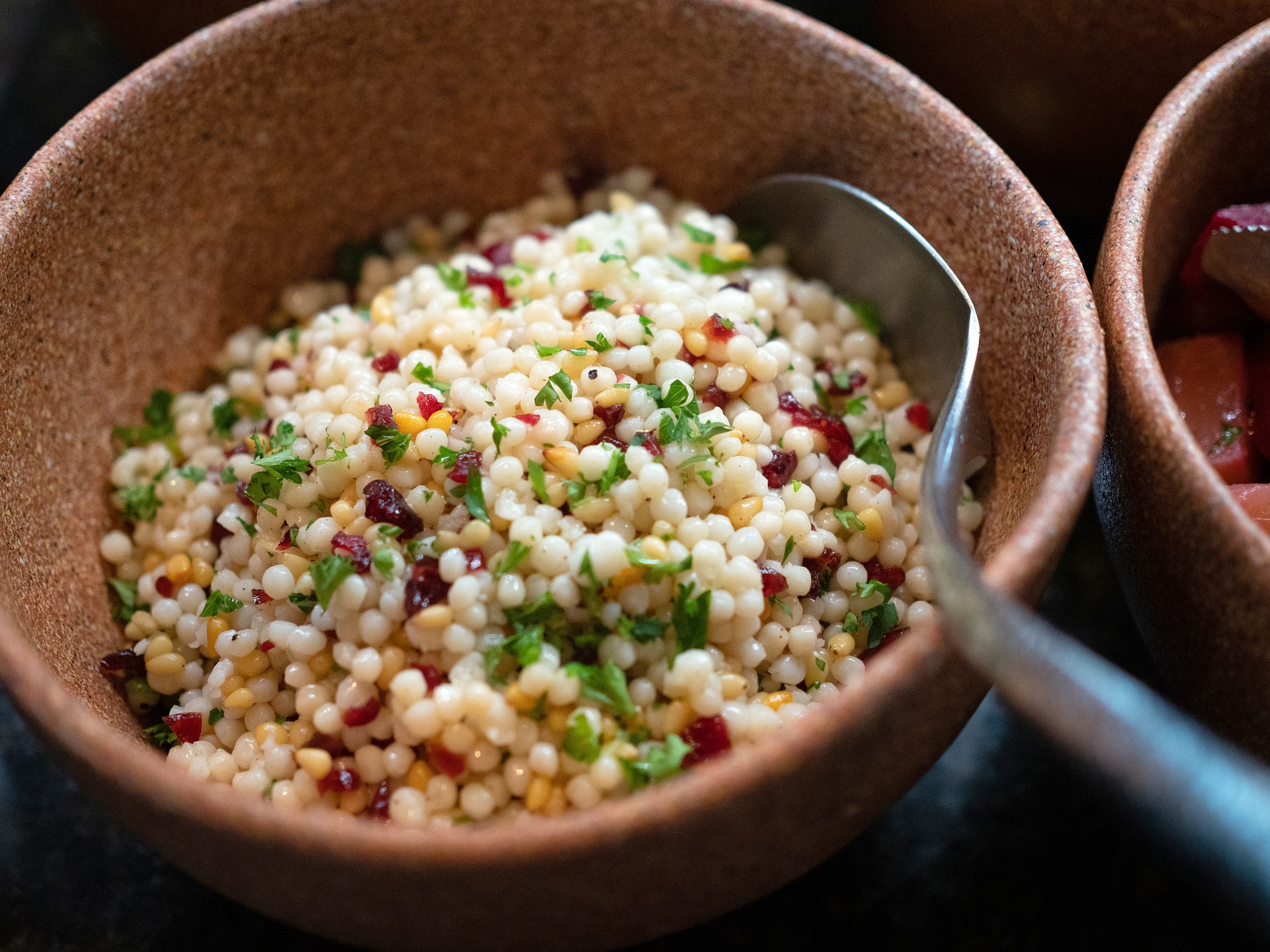 Couscous and other ingredients in a salad