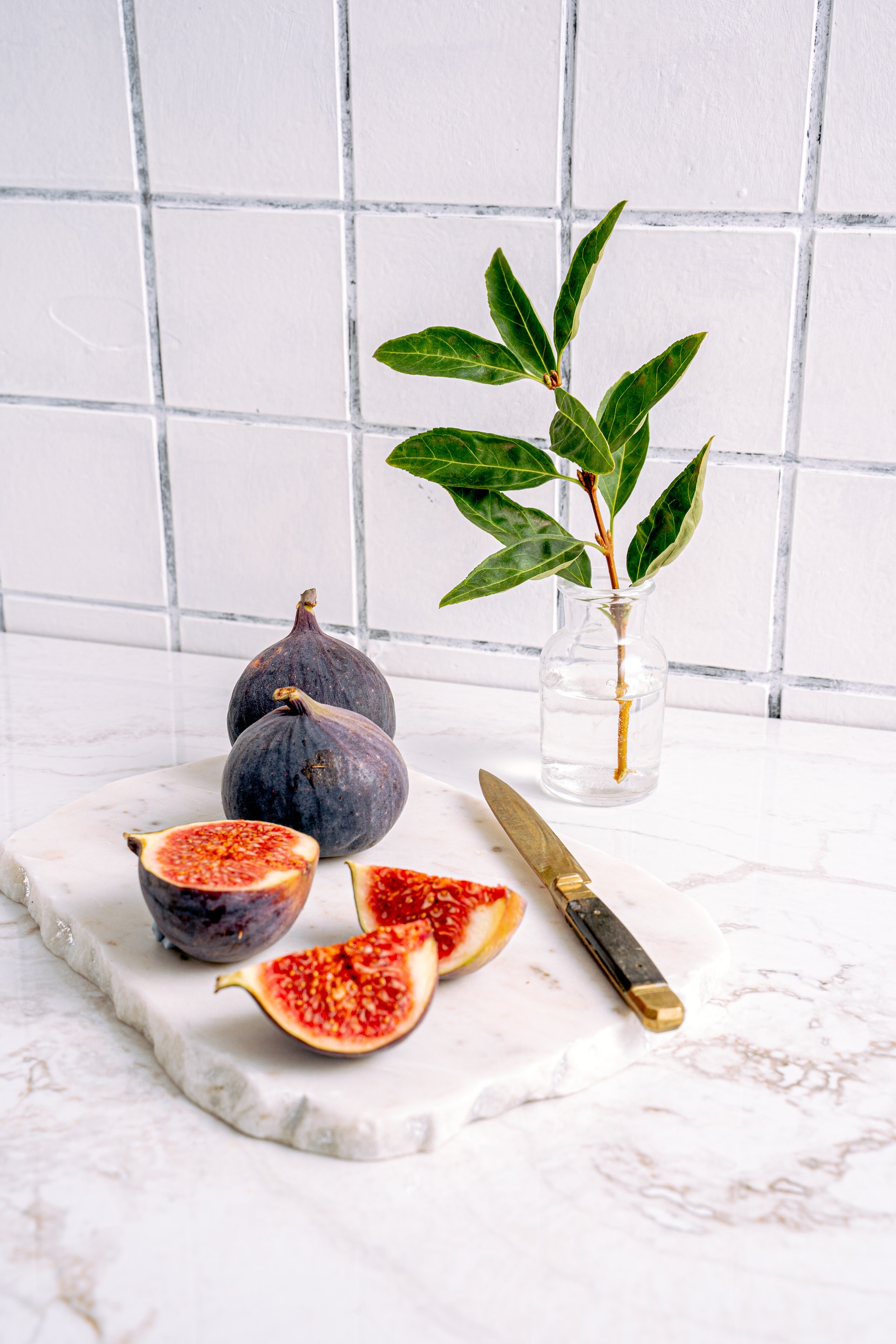 Figs on a cutting board