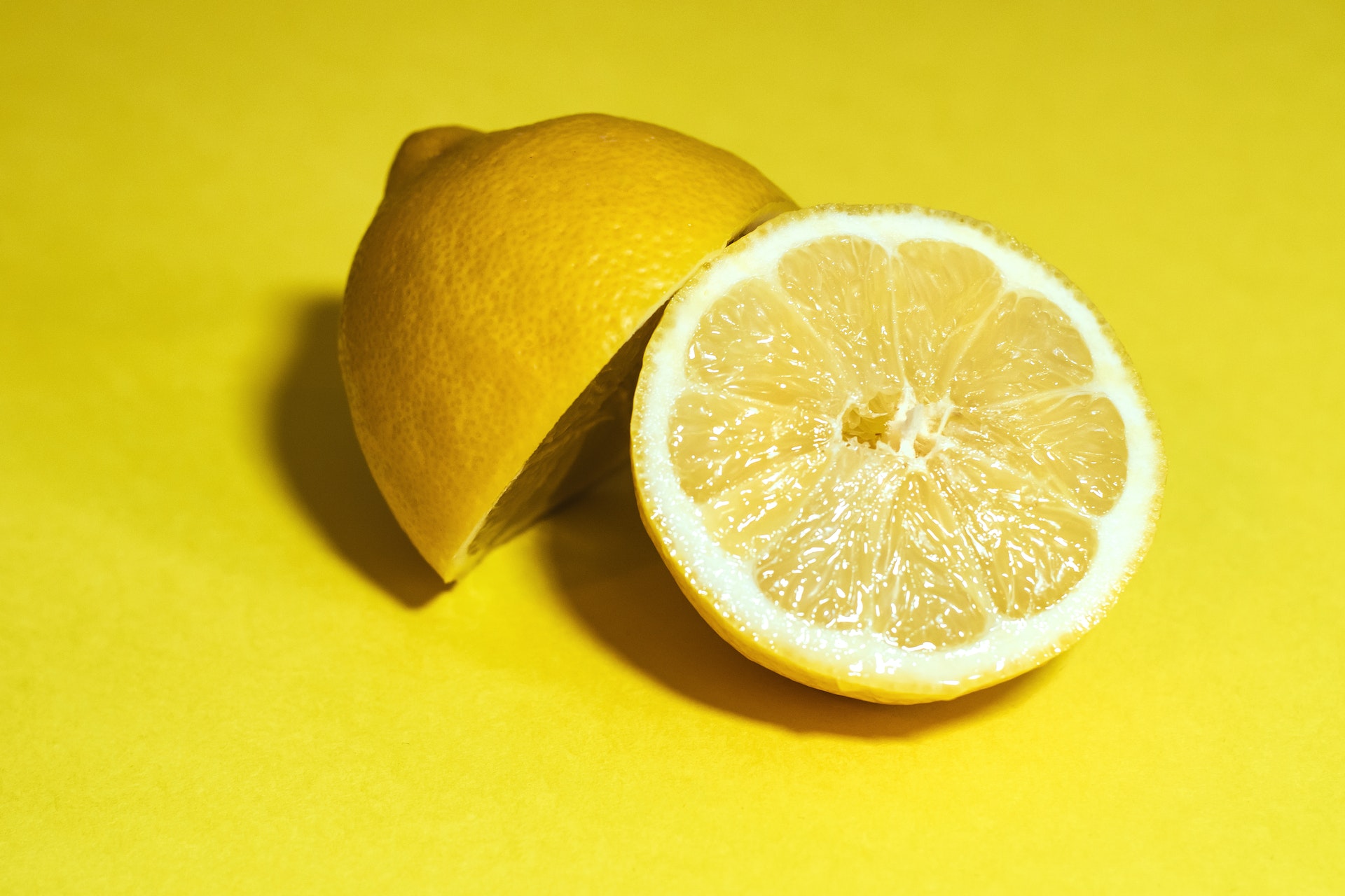 Lemon cut in half