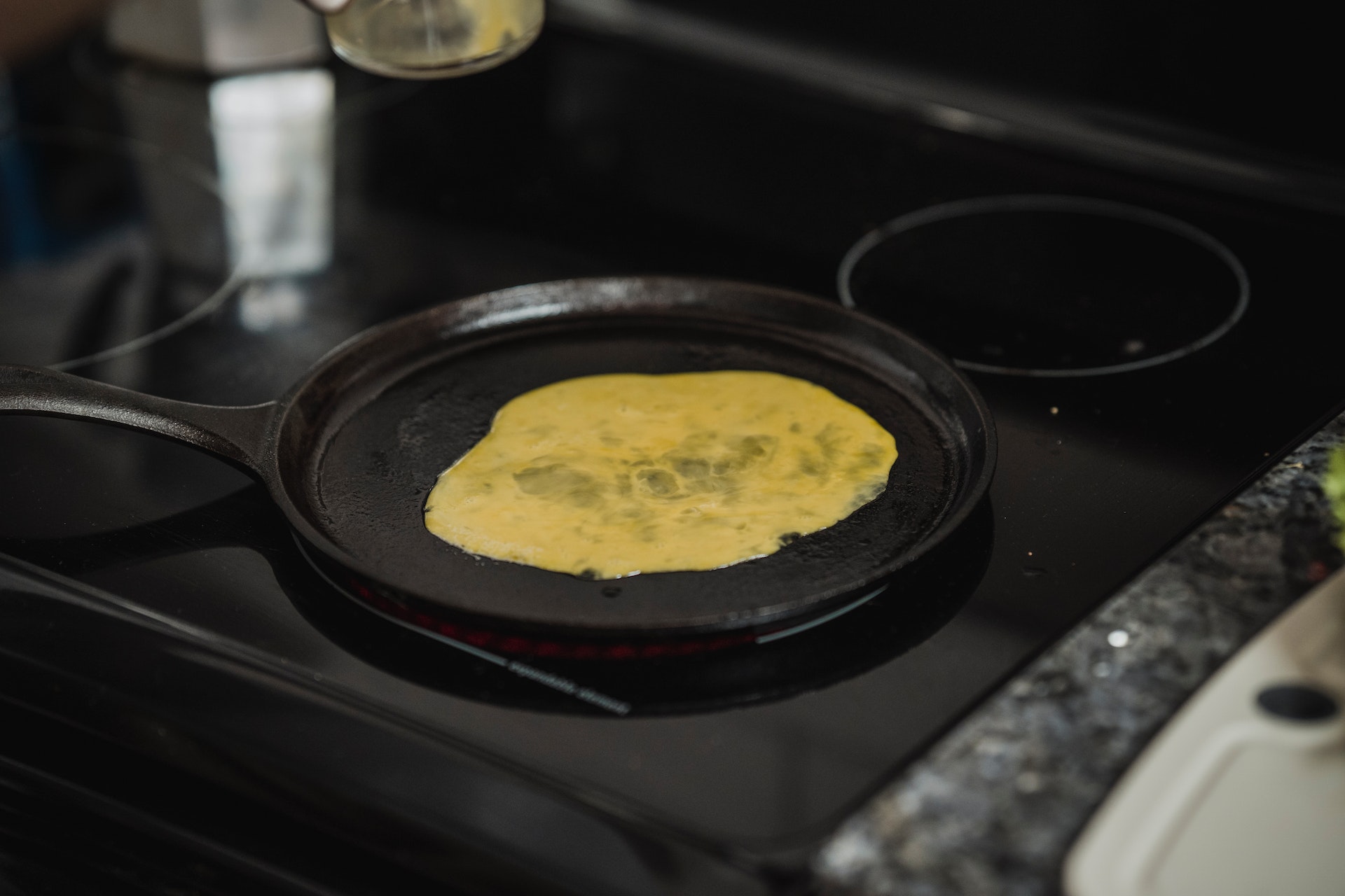 Scrambled eggs in a pan